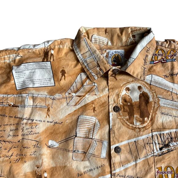 Vintage Wright Brothers Button Up Max Boxxer Large Shirt - Picture 3 of 5